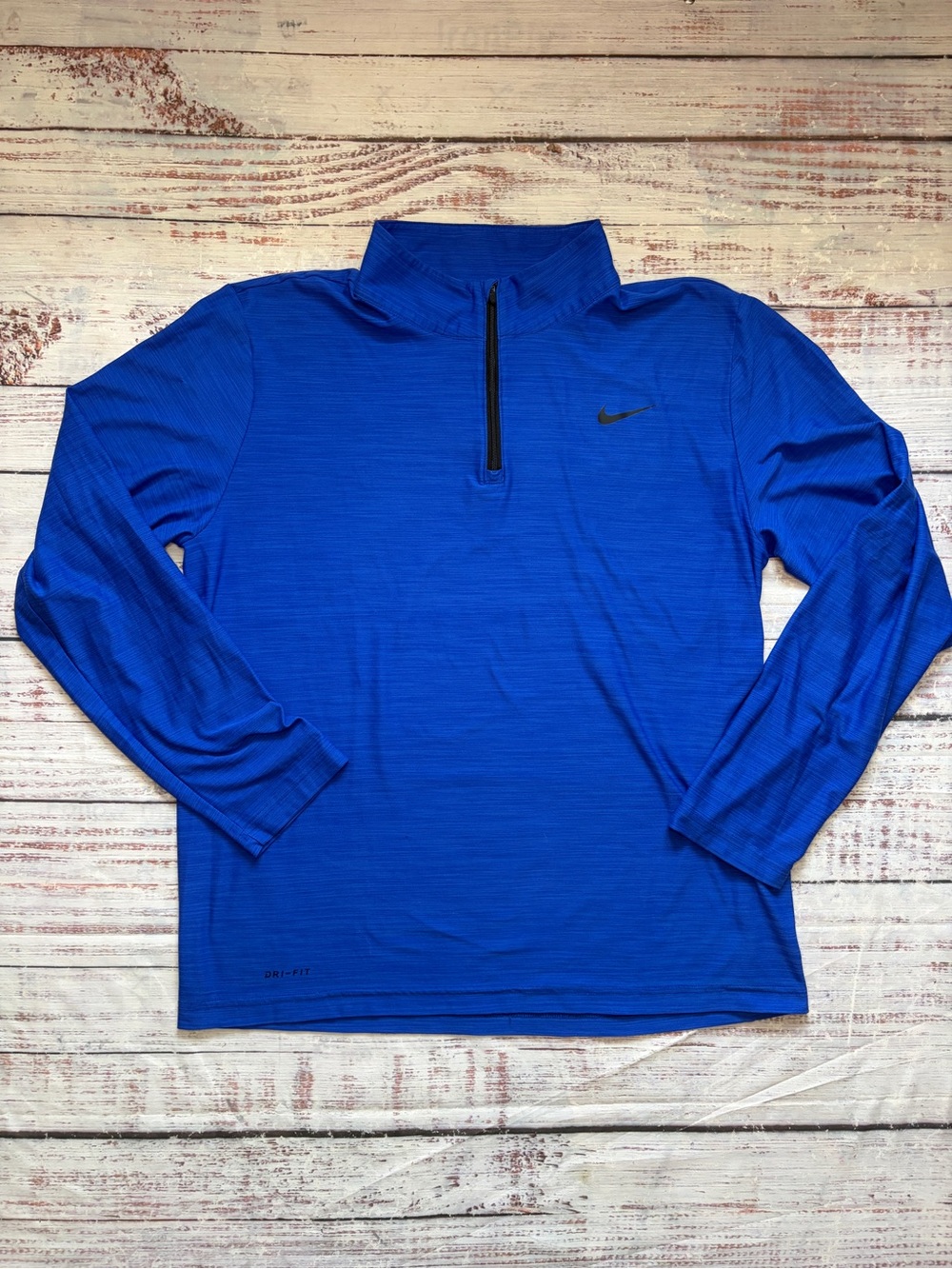 Nike Dri-FIT Royal Blue Quarter-Zip Pullover Men's Large